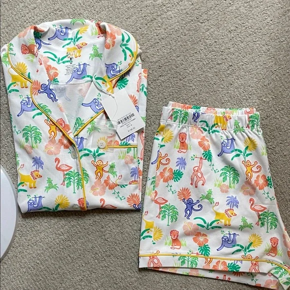 Roller Rabbit Jungle Party Polo Pajamas - Picture 2 of 5